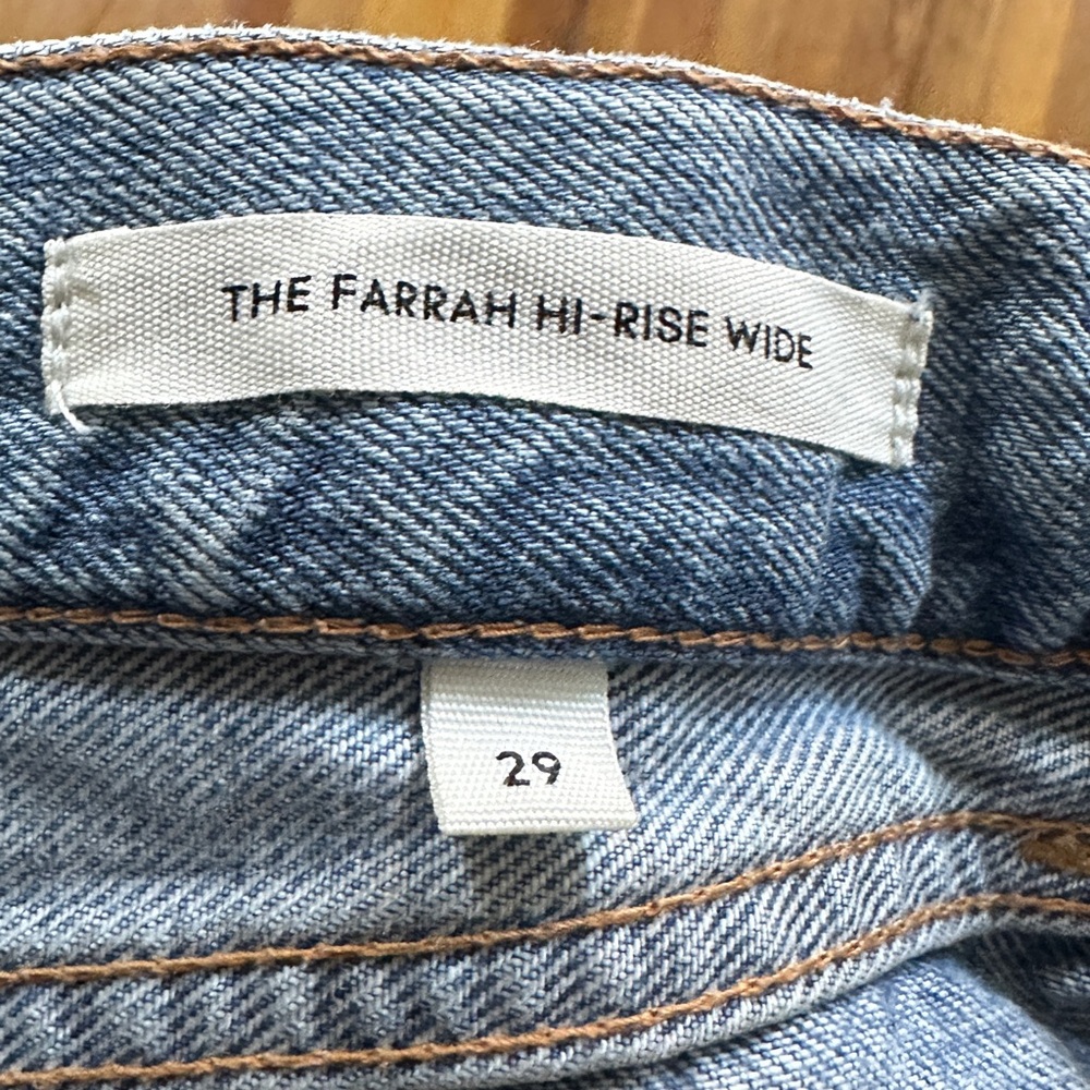 Denim Forum Farrah Hi-Rise Wide Jeans in 29